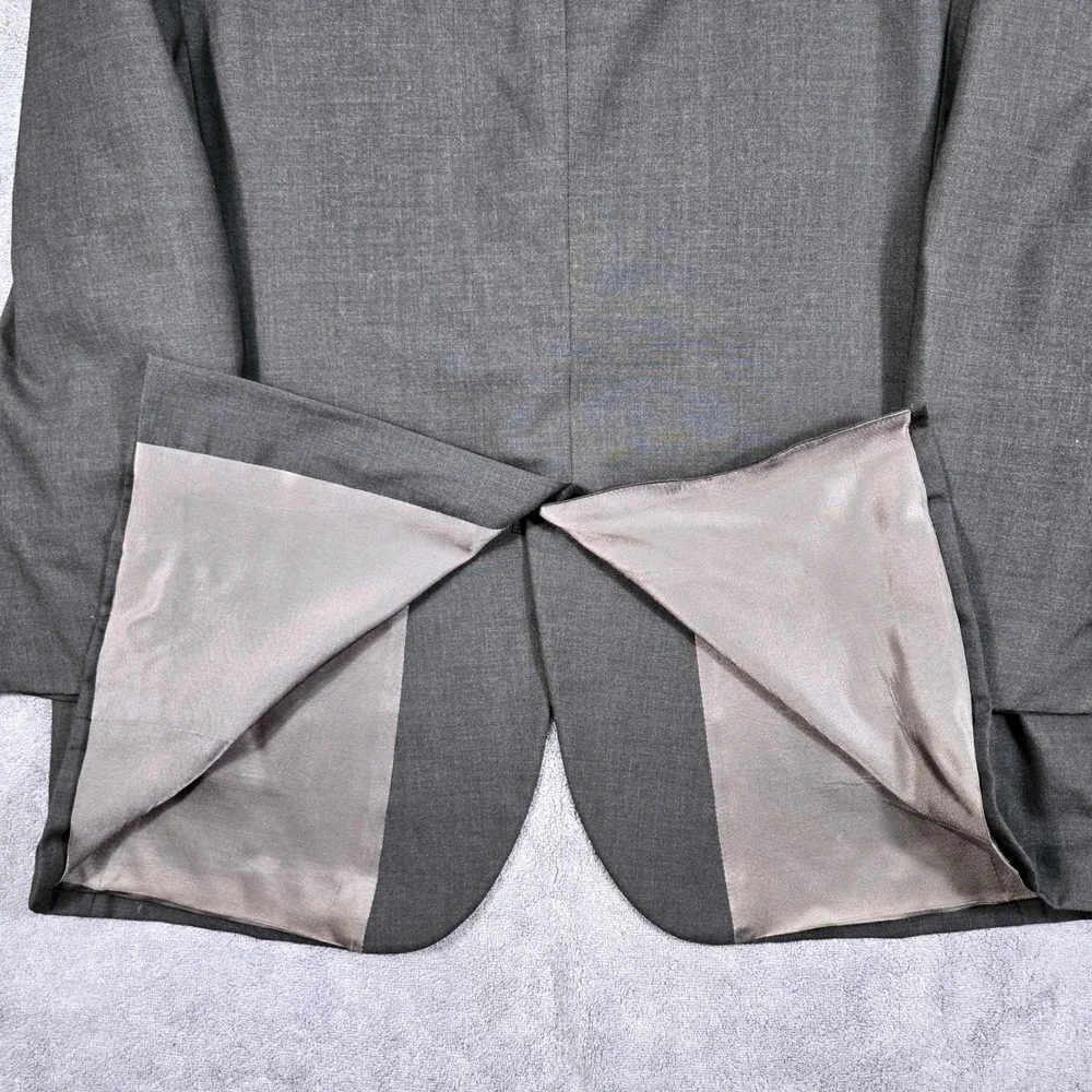 Jos. A. Bank Suit Jacket Mens 46L Charcoal Gray Good 100% Wool 2-Button‎ Blazer